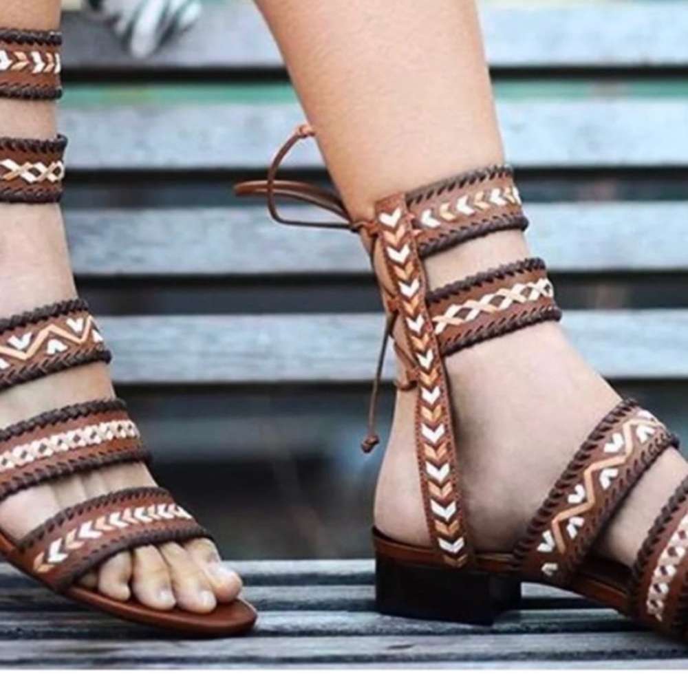 Schutz Aztec Gladiator Sandals 8.5